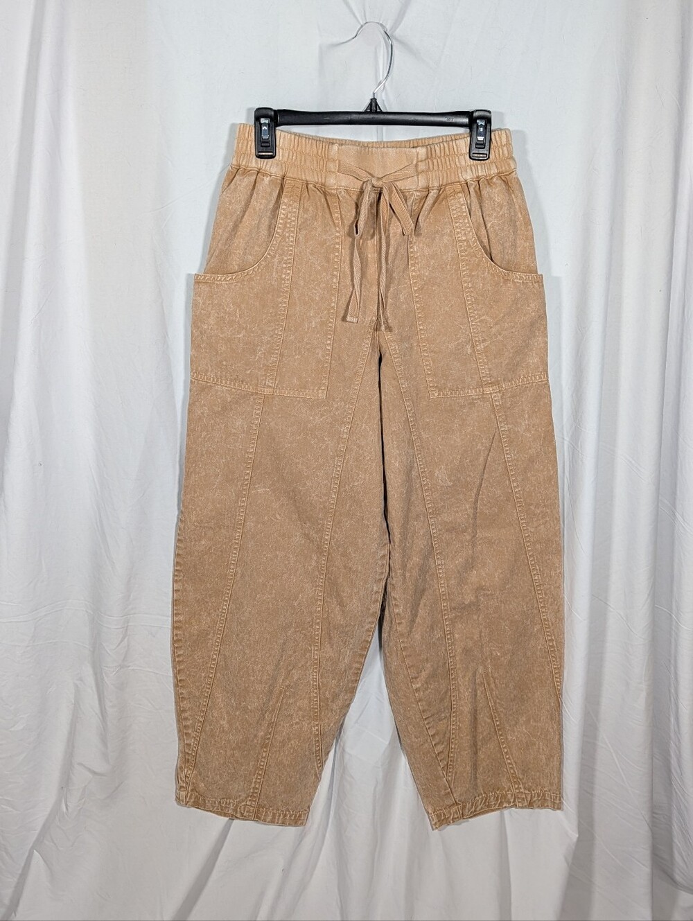BDG Washed Tan Drawstring Cargo Joggers